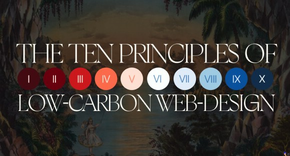 A slide from the deck showing the 10 principles of low-carbon web-design